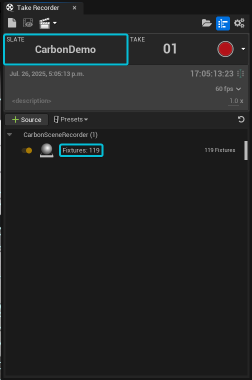 TakeRecorder-CarbonSceneRecorder